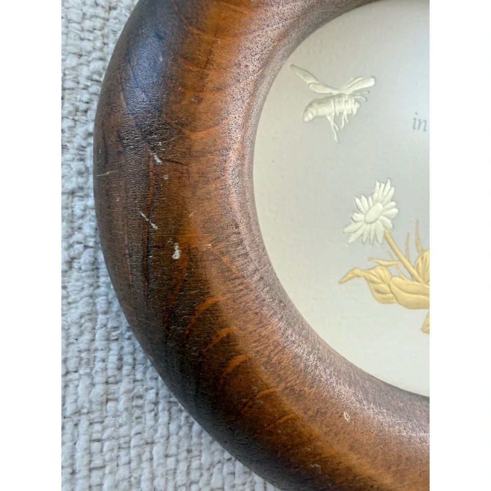 Vintage‎ Fish Enterprises Christian Wood Oval Wall Plaque 